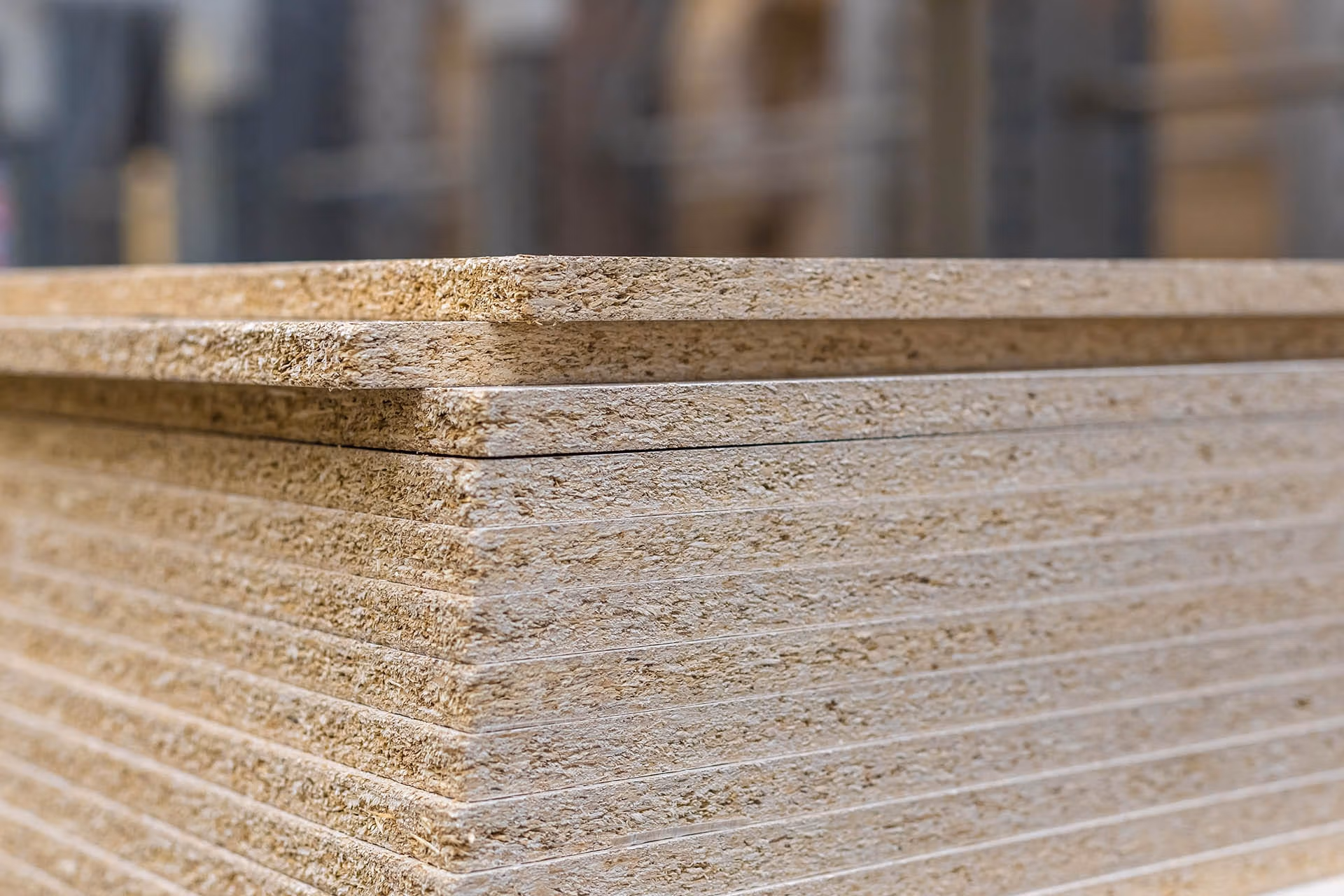 OSB (oriental strand board) closeup sheet materials